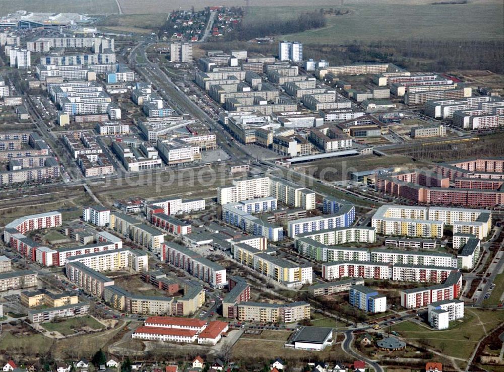 Aerial image Berlin / Hellersdorf - Wohngebiet in Berlin-Hellersdorf.