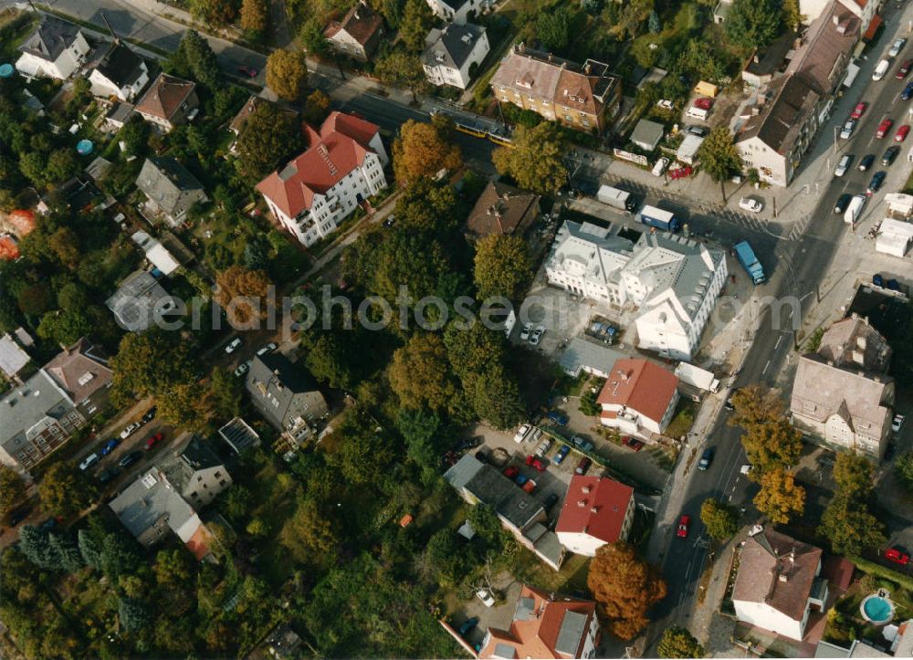 Berlin - Mahlsdorf from the bird's eye view: Blick auf das Wohngebiet an der Hönower Strasse Ecke Treskowstrasse.