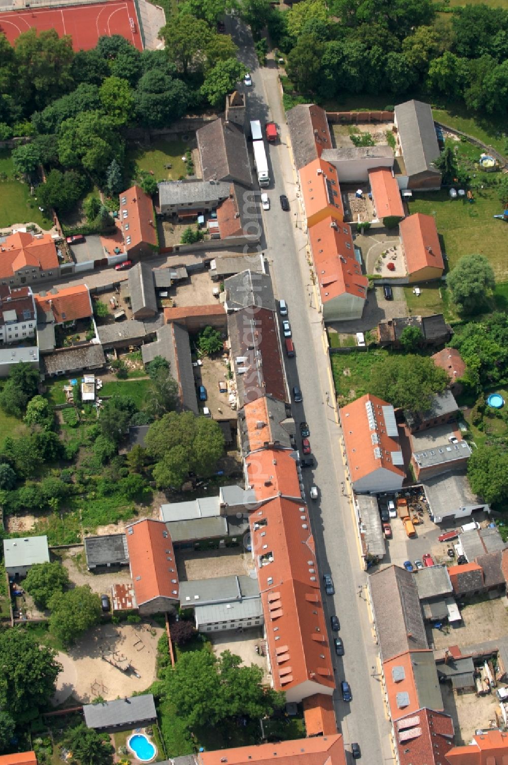 Aerial image Altlandsberg - Housing area on the street Berliner Allee in Altlandsberg in the state Brandenburg