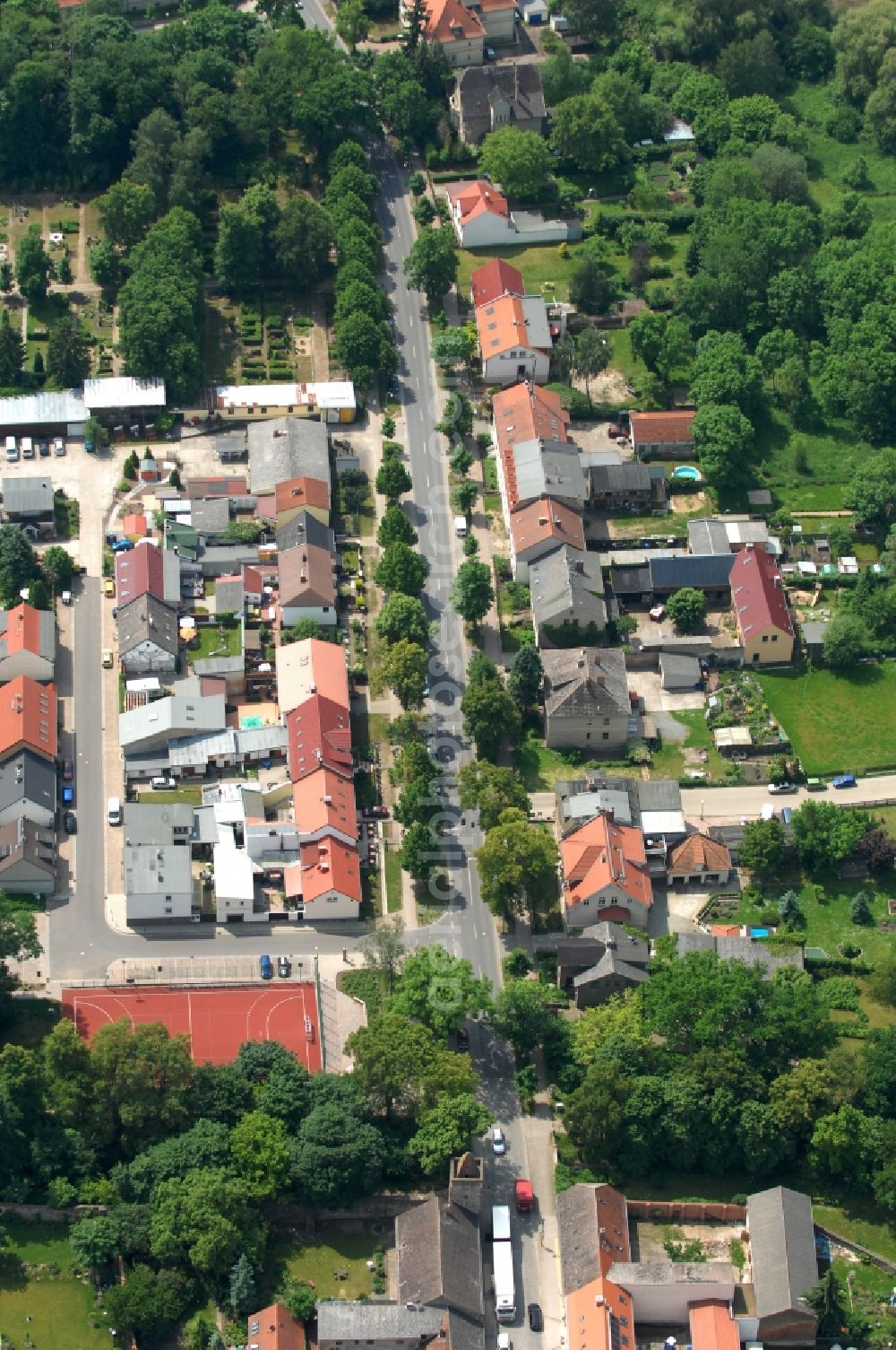 Aerial photograph Altlandsberg - Housing area on the street Berliner Allee in Altlandsberg in the state Brandenburg