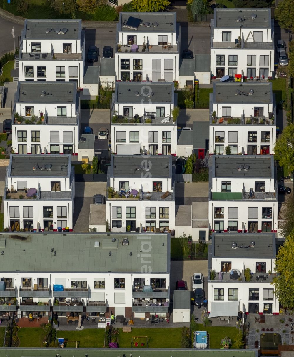 Aerial image Dinslaken - View of a residential area in Dinslaken in the state North Rhine-Westphalia