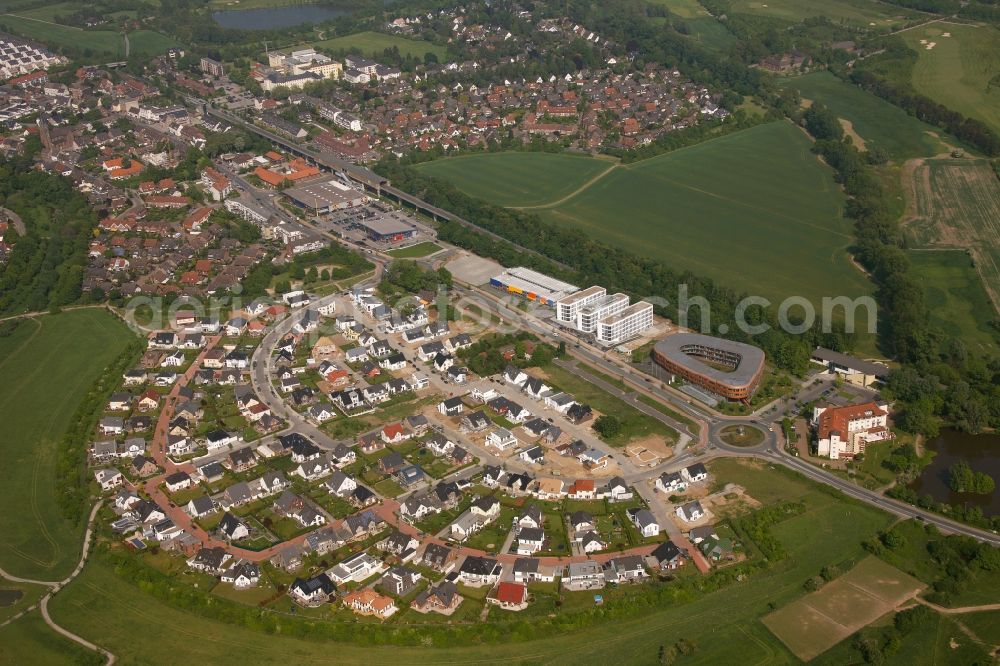 Duisburg from the bird's eye view: View of a residential area in Duisburg in the state of North Rhine-Westphalia