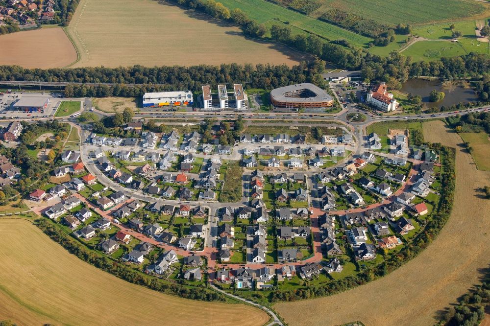 Duisburg from above - View of a residential area in Duisburg in the state of North Rhine-Westphalia