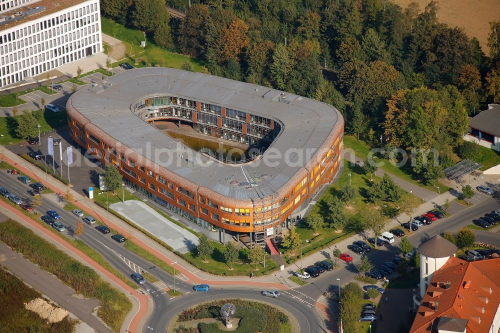 Duisburg from above - View of an office building in Duisburg in the state of North Rhine-Westphalia