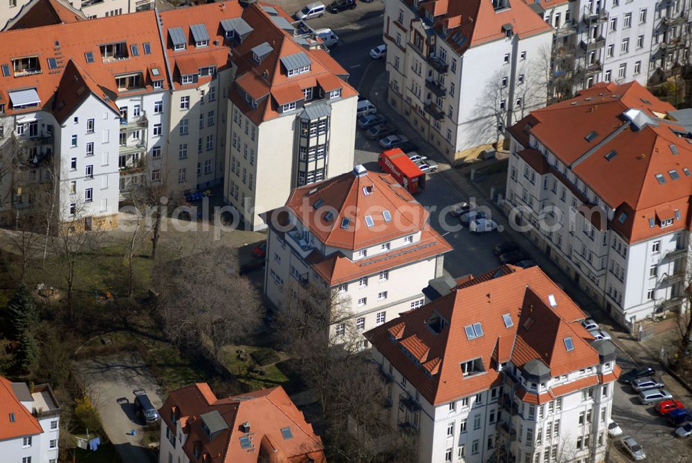 Leipzig from above - Blick auf das Wohngebiet an der Ehrensteinstrasse in Leipzig Gohlis.