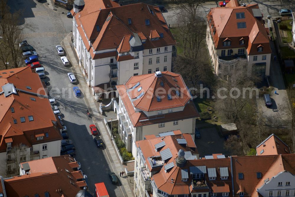 Leipzig from the bird's eye view: Blick auf das Wohngebiet an der Ehrensteinstrasse in Leipzig Gohlis.