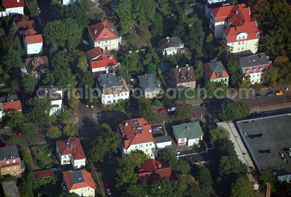 Aerial photograph Berlin-Karlshorst - 05.10.2005 Berlin - Karlshorst - Wohngebiet an der Ehrlichstraße 39 / Ecke Üderseestraße in Berlin-Karlshorst