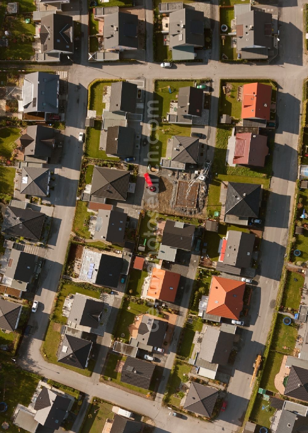 Hamm from above - Residential area with single-family row house in Hamm in North Rhine-Westphalia