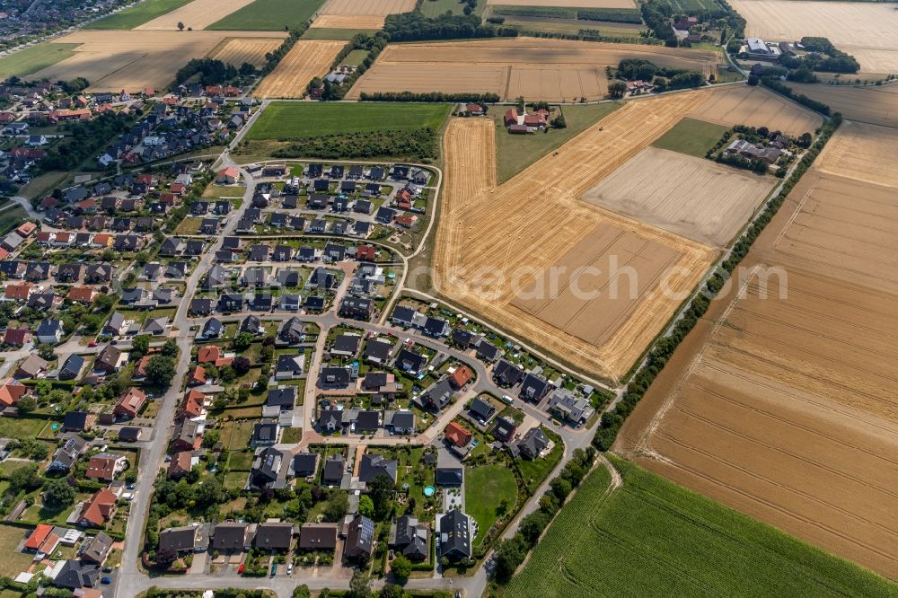 Aerial image Drensteinfurt - Single-family residential area of settlement in Drensteinfurt in the state North Rhine-Westphalia, Germany