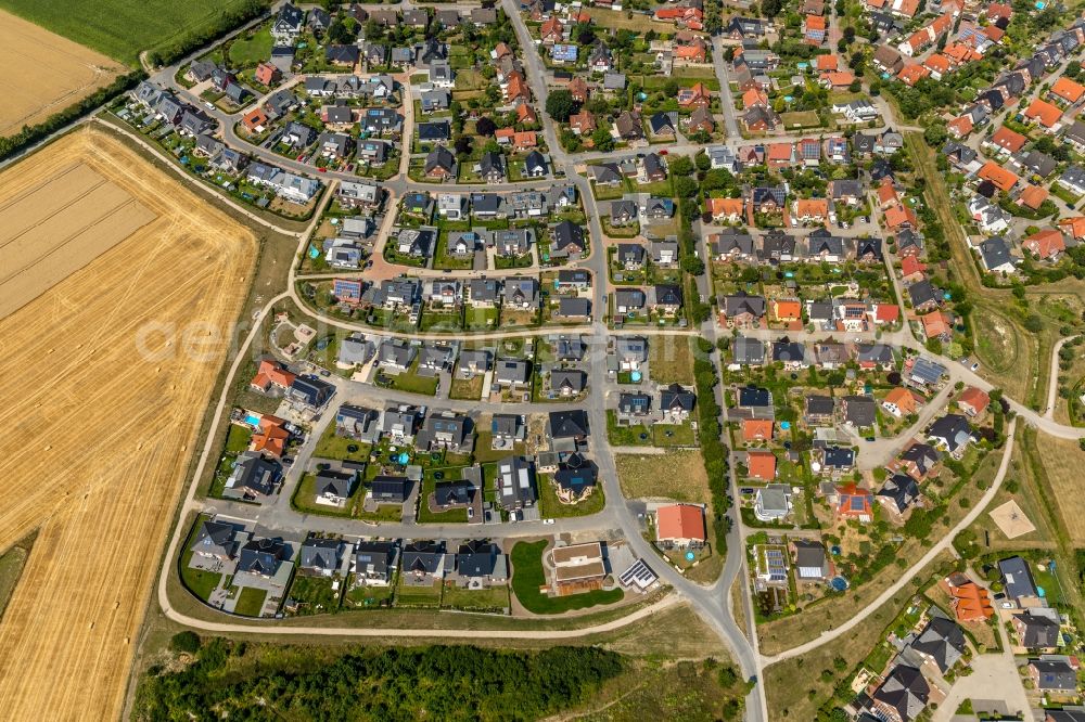 Drensteinfurt from above - Single-family residential area of settlement in Drensteinfurt in the state North Rhine-Westphalia, Germany