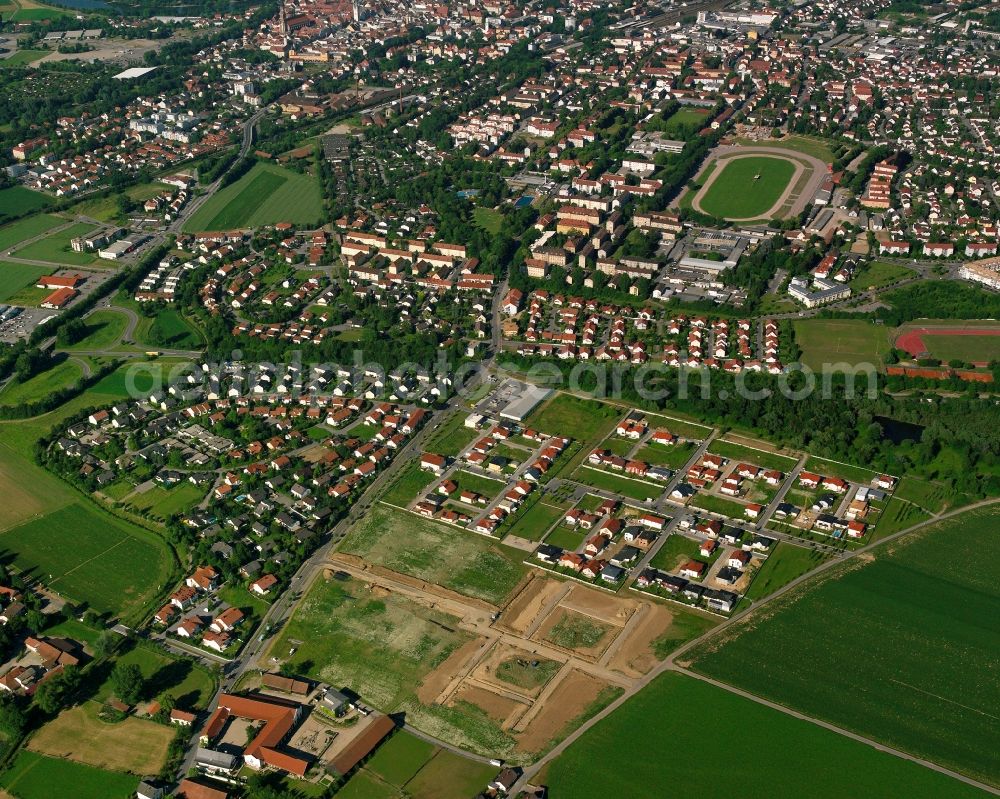 Alburg from above - Single-family residential area of settlement in Alburg in the state Bavaria, Germany