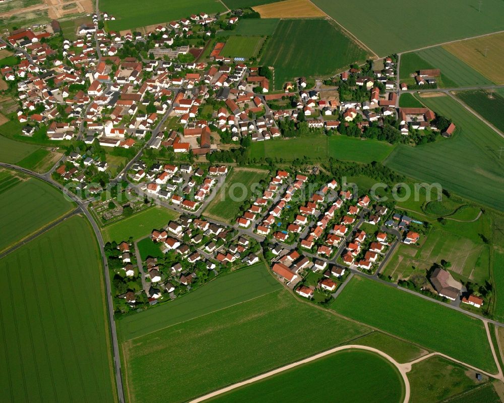 Alburg from the bird's eye view: Single-family residential area of settlement in Alburg in the state Bavaria, Germany