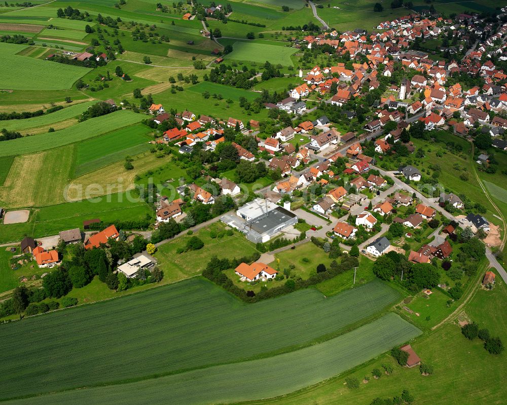 Aerial image Altburg - Single-family residential area of settlement in Altburg in the state Baden-Wuerttemberg, Germany