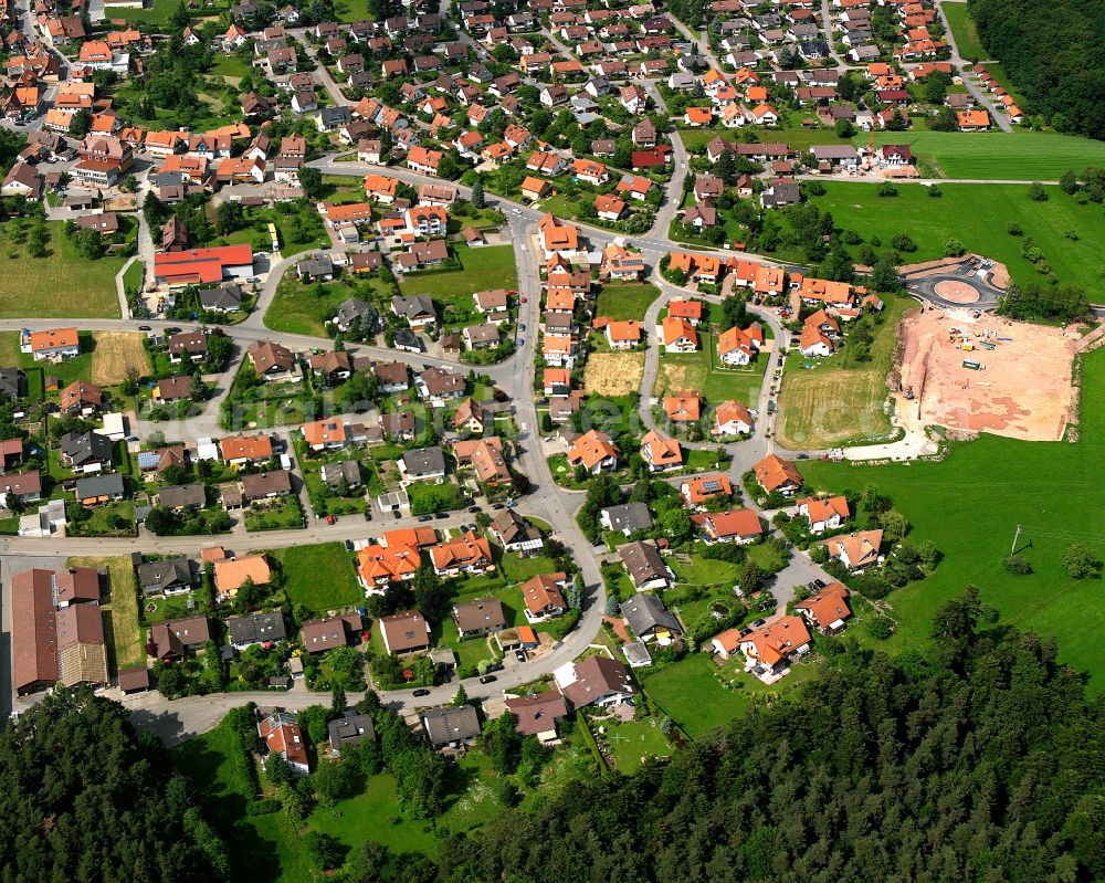 Aerial photograph Altburg - Single-family residential area of settlement in Altburg in the state Baden-Wuerttemberg, Germany