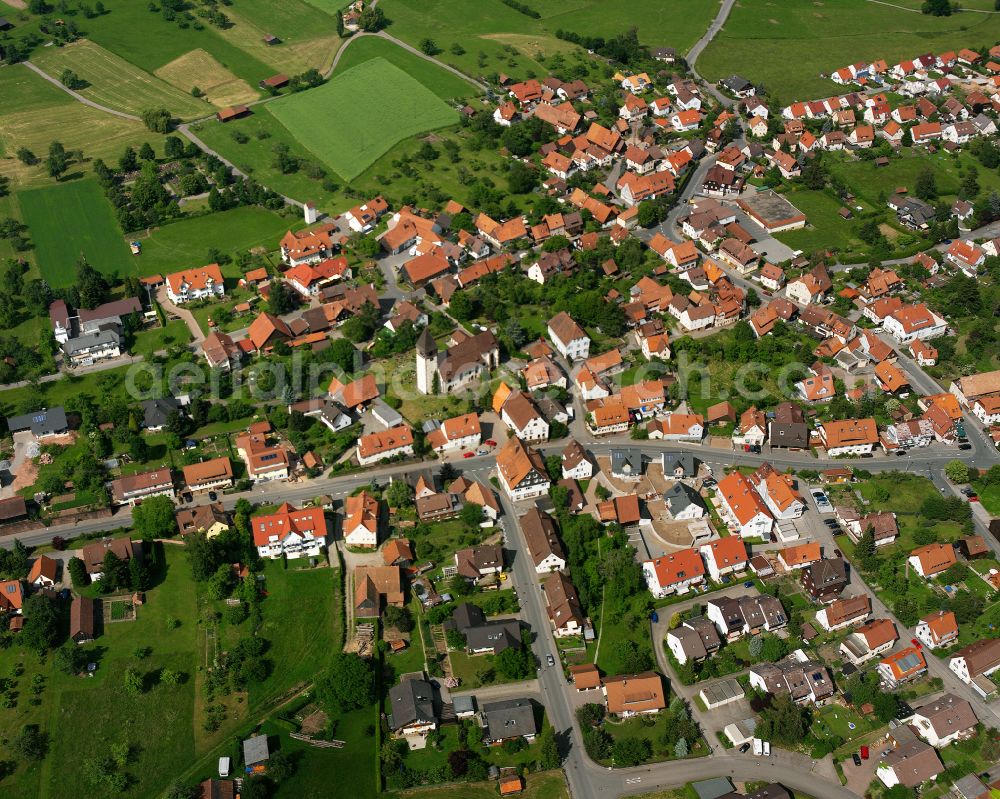 Aerial photograph Altburg - Single-family residential area of settlement in Altburg in the state Baden-Wuerttemberg, Germany