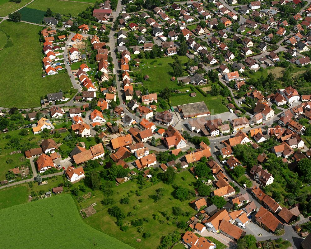 Altburg from above - Single-family residential area of settlement in Altburg in the state Baden-Wuerttemberg, Germany