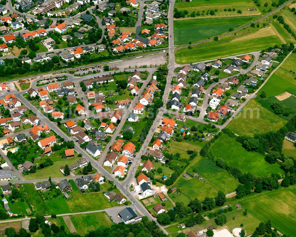 Altingen from the bird's eye view: Single-family residential area of settlement in Altingen in the state Baden-Wuerttemberg, Germany