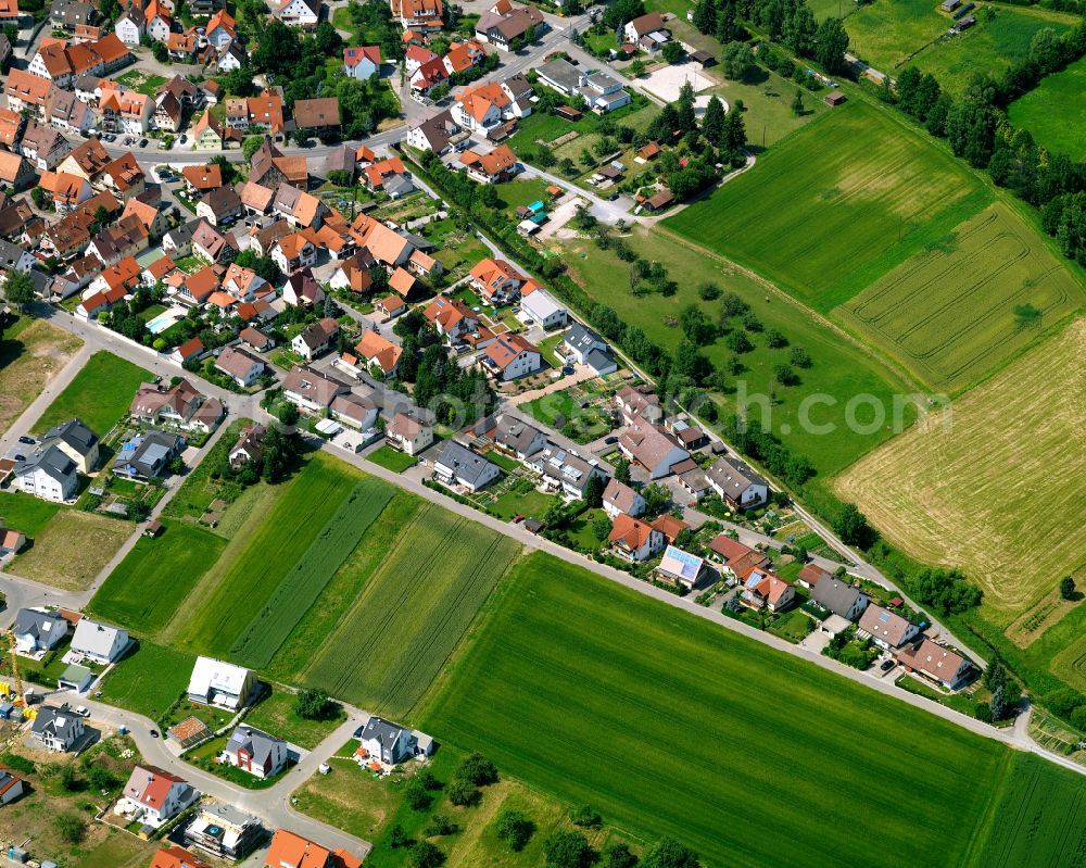 Aerial image Altingen - Single-family residential area of settlement in Altingen in the state Baden-Wuerttemberg, Germany