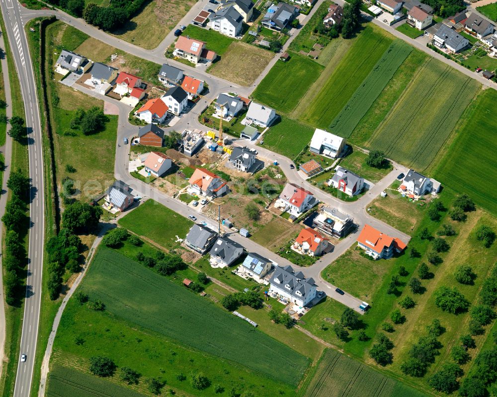 Aerial photograph Altingen - Single-family residential area of settlement in Altingen in the state Baden-Wuerttemberg, Germany