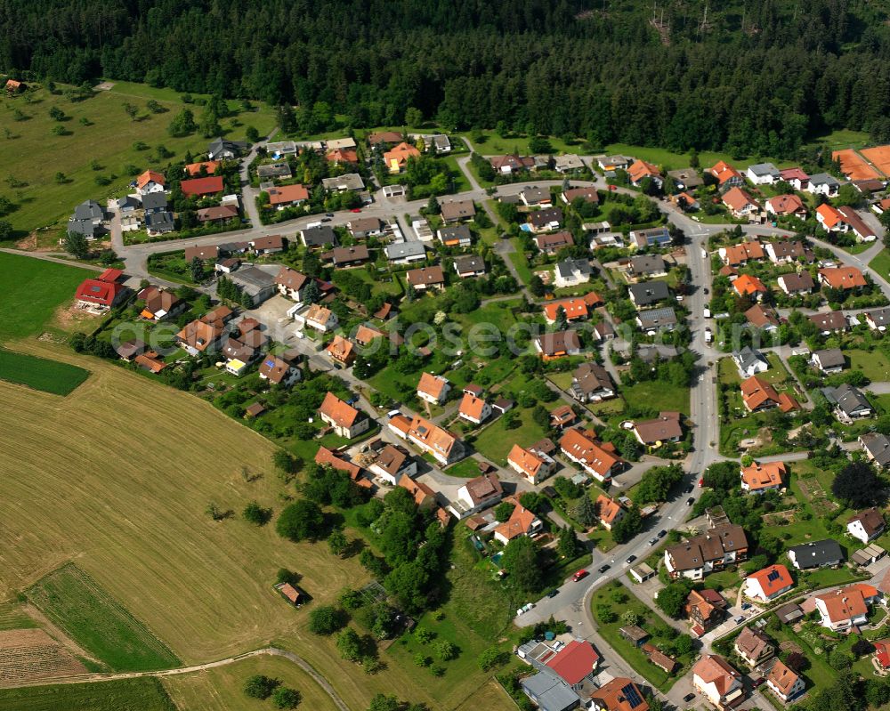 Alzenberg from the bird's eye view: Single-family residential area of settlement in Alzenberg in the state Baden-Wuerttemberg, Germany