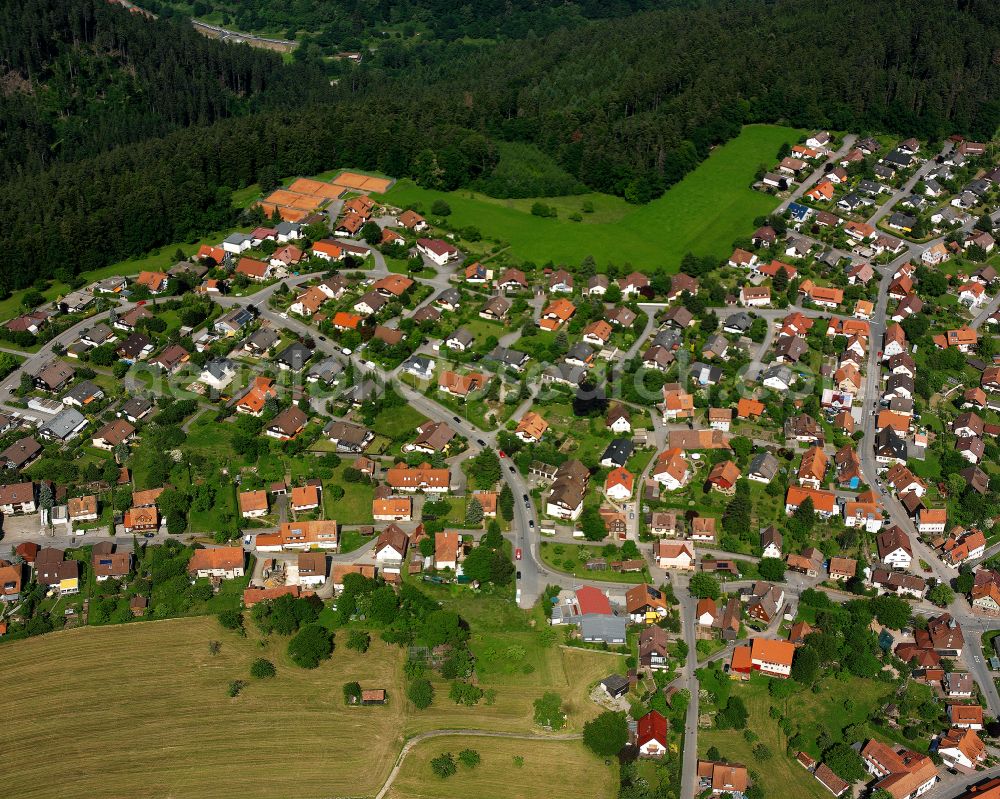 Aerial image Alzenberg - Single-family residential area of settlement in Alzenberg in the state Baden-Wuerttemberg, Germany