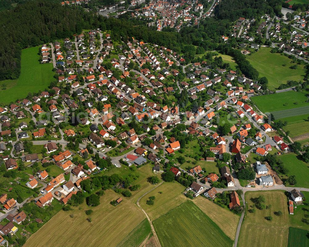 Aerial photograph Alzenberg - Single-family residential area of settlement in Alzenberg in the state Baden-Wuerttemberg, Germany