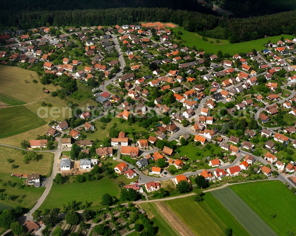 Alzenberg from the bird's eye view: Single-family residential area of settlement in Alzenberg in the state Baden-Wuerttemberg, Germany