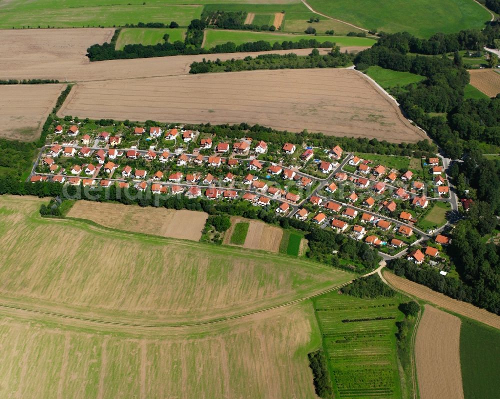 Aerial image Ammern - Single-family residential area of settlement in Ammern in the state Thuringia, Germany