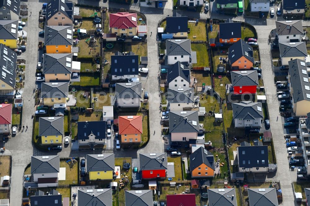 Aerial photograph Berlin - Single-family residential area of settlement on Arturweg - Pilgroner Strasse in the district Mahlsdorf in Berlin, Germany