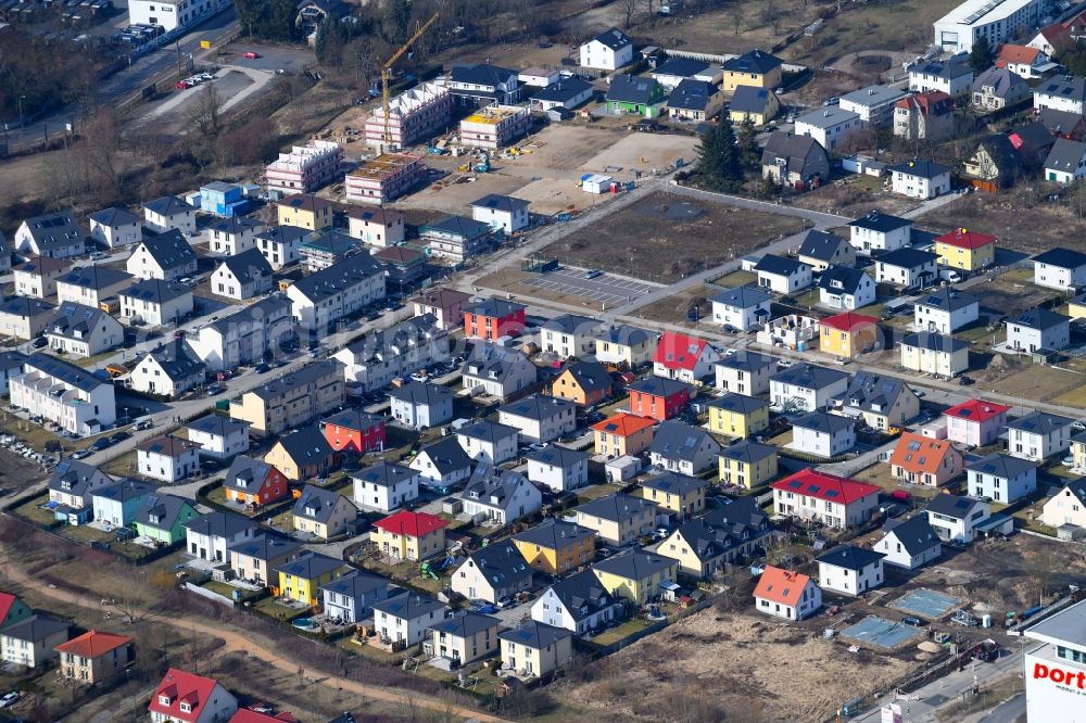 Aerial photograph Berlin - Single-family residential area of settlement on Arturweg - Pilgroner Strasse in the district Mahlsdorf in Berlin, Germany