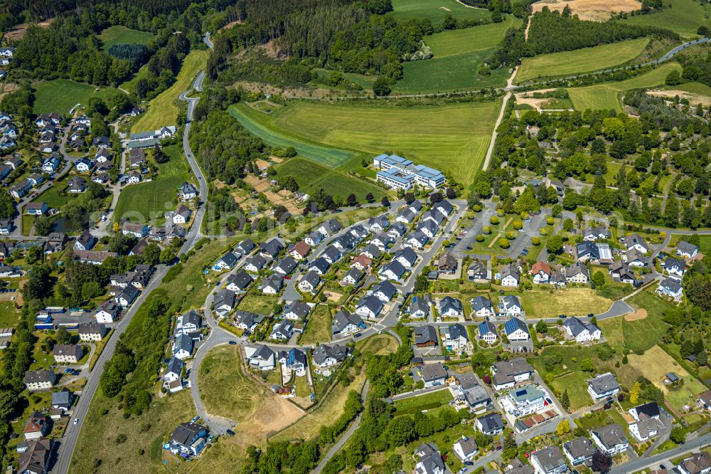 Aerial image Attendorn - Single-family residential area of settlement in Attendorn in the state North Rhine-Westphalia, Germany