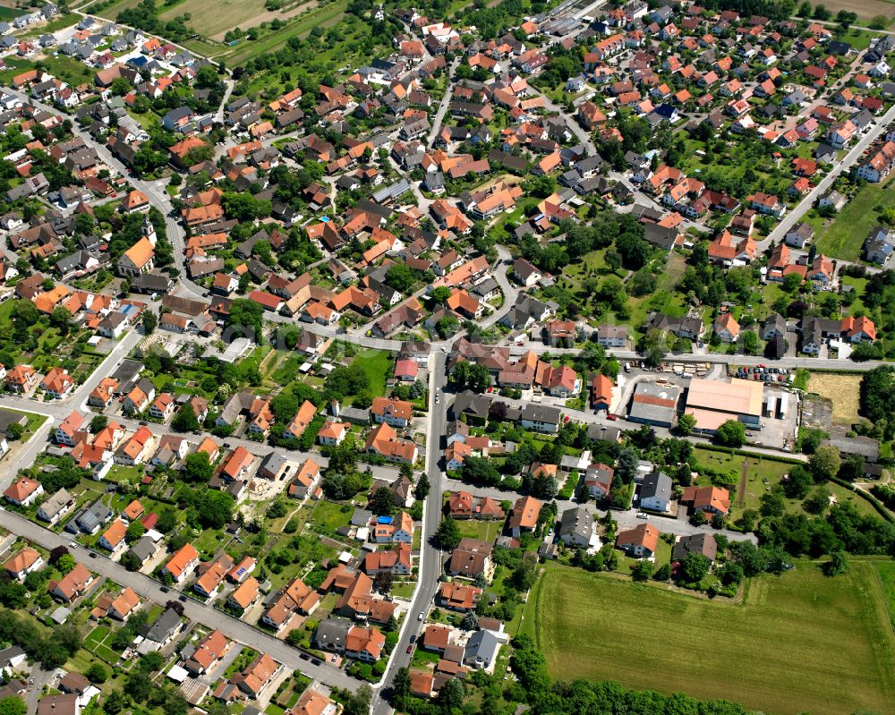 Aerial photograph Auenheim - Single-family residential area of settlement in Auenheim in the state Baden-Wuerttemberg, Germany