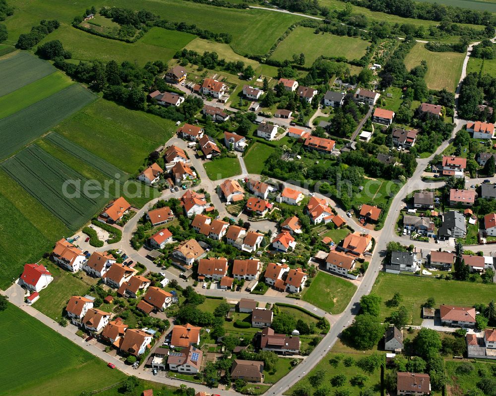 Bad Liebenzell from the bird's eye view: Single-family residential area of settlement in Bad Liebenzell in the state Baden-Wuerttemberg, Germany