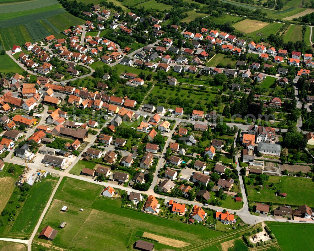 Aerial image Bad Liebenzell - Single-family residential area of settlement in Bad Liebenzell in the state Baden-Wuerttemberg, Germany