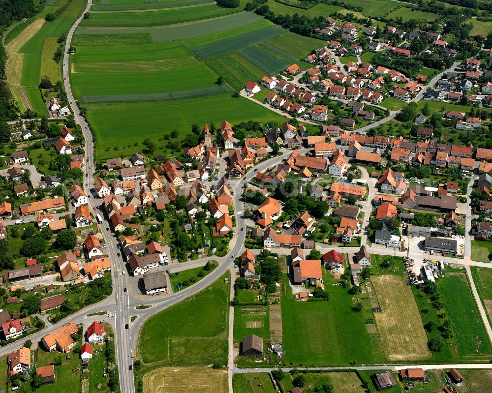 Aerial photograph Bad Liebenzell - Single-family residential area of settlement in Bad Liebenzell in the state Baden-Wuerttemberg, Germany