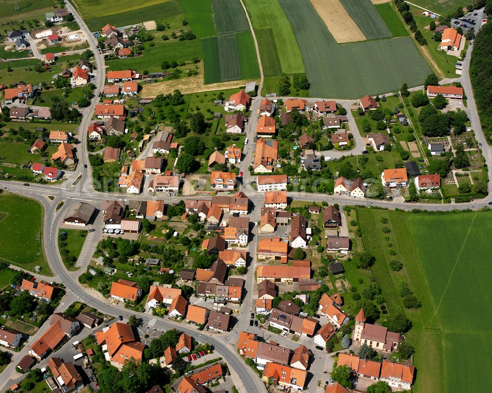 Bad Liebenzell from above - Single-family residential area of settlement in Bad Liebenzell in the state Baden-Wuerttemberg, Germany