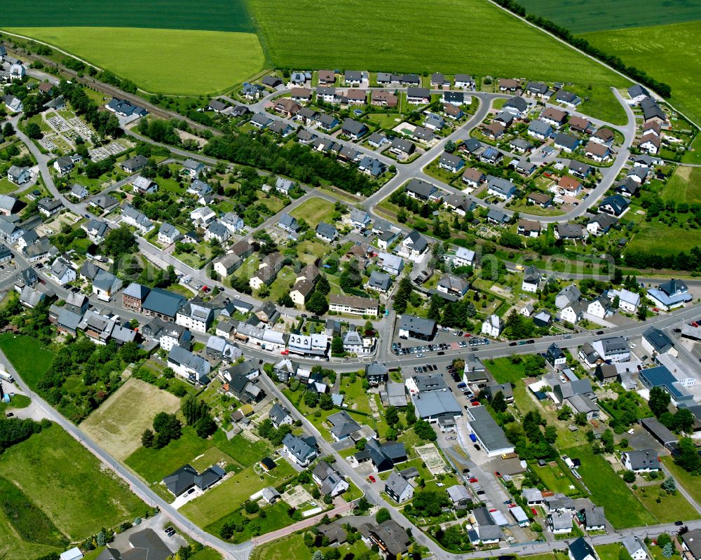 Büchenbeuren from the bird's eye view: Single-family residential area of settlement in Büchenbeuren in the state Rhineland-Palatinate, Germany