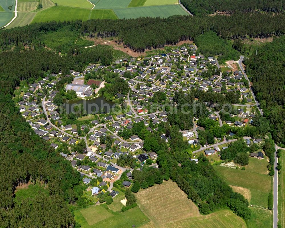 Aerial photograph Kleinweidelbach, Rheinböllen - Single-family residential area of settlement near Kleinweidelbach, Rheinboellen in the state Rhineland-Palatinate