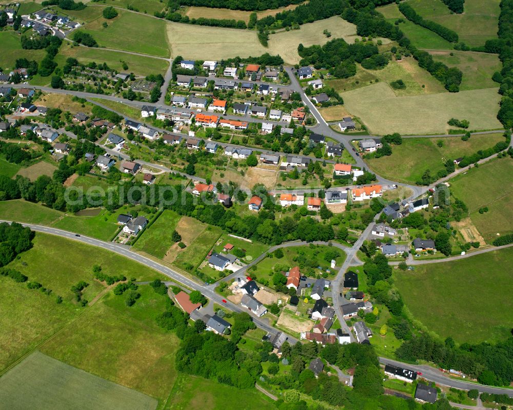 Aerial image Beilstein - Single-family residential area of settlement in Beilstein in the state Hesse, Germany