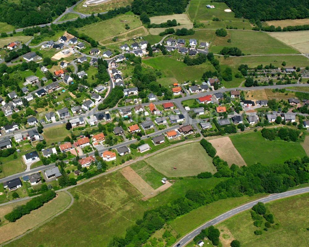 Aerial photograph Beilstein - Single-family residential area of settlement in Beilstein in the state Hesse, Germany