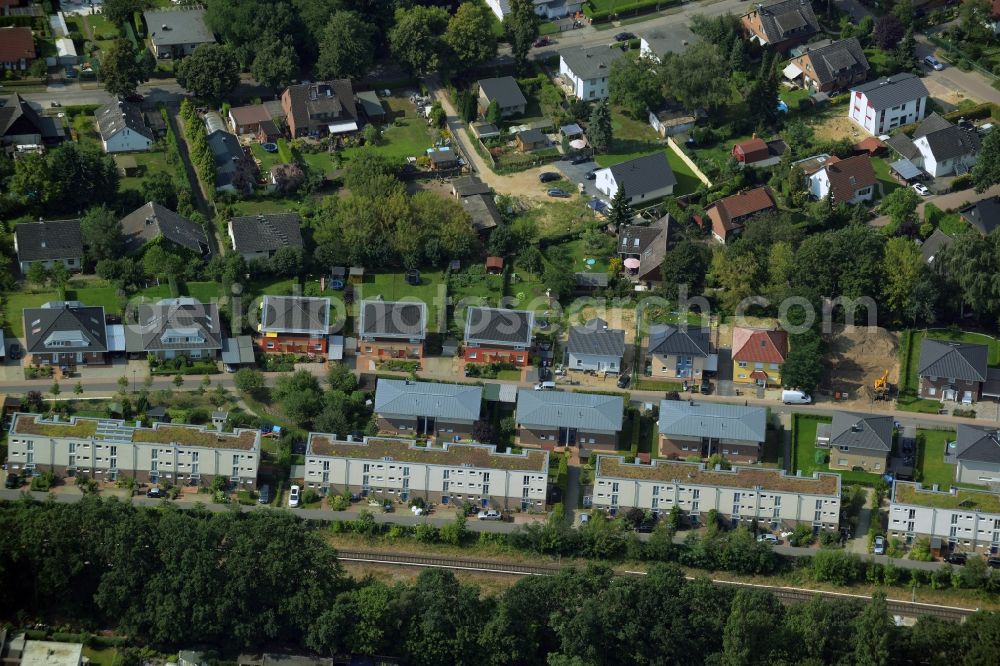 Berlin from above - Single-family residential area of settlement in Heiligensee in Berlin in Germany