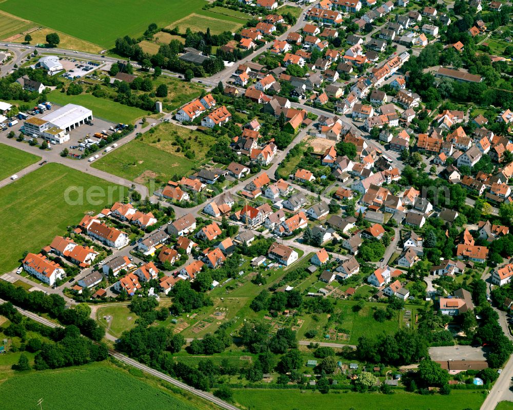 Bühl from the bird's eye view: Single-family residential area of settlement in Bühl in the state Baden-Wuerttemberg, Germany