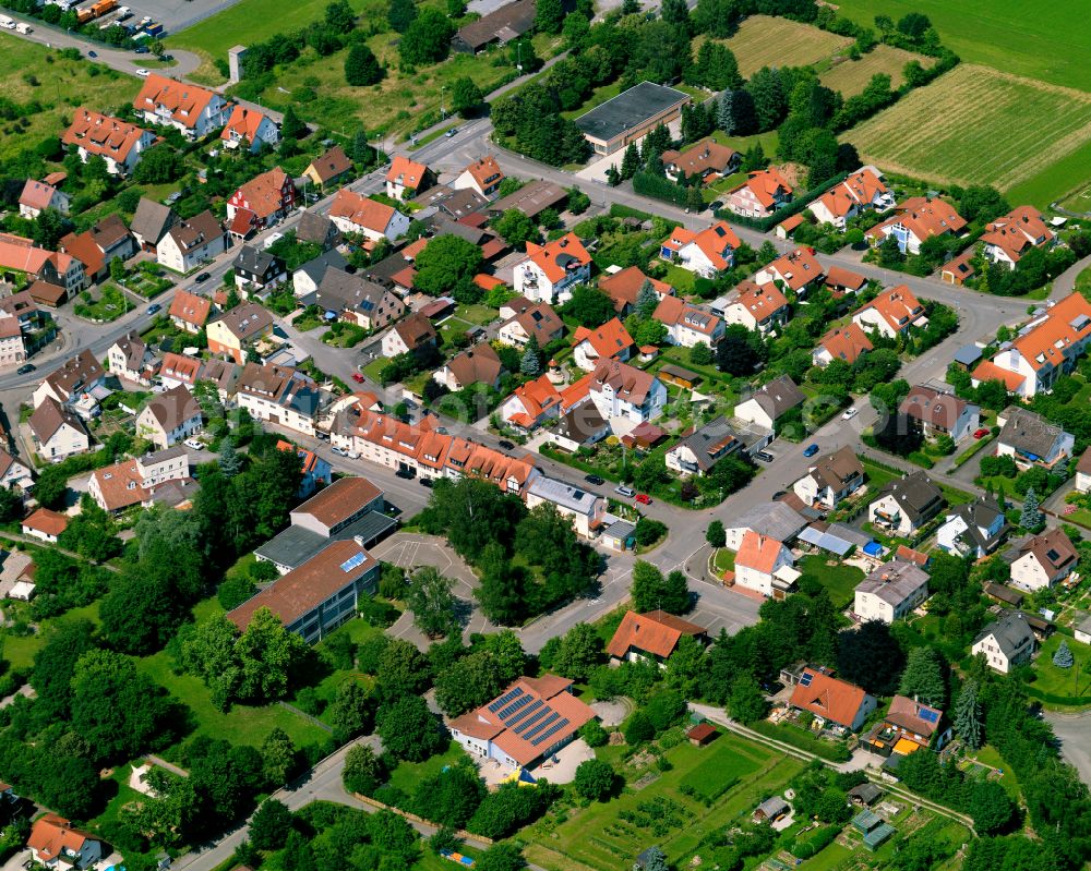 Aerial image Bühl - Single-family residential area of settlement in Bühl in the state Baden-Wuerttemberg, Germany