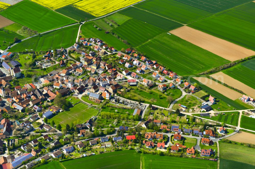 Aerial photograph Bibergau - Single-family residential area of settlement in Bibergau in the state Bavaria, Germany