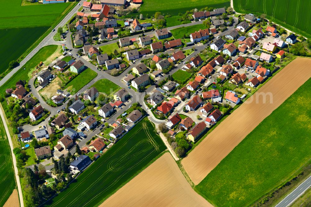 Aerial image Biebelried - Single-family residential area of settlement in Biebelried in the state Bavaria, Germany