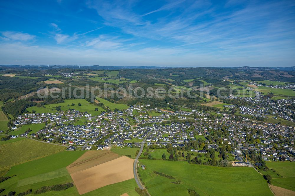 Biekhofen from the bird's eye view: Single-family residential area of settlement in Biekhofen in the state North Rhine-Westphalia, Germany