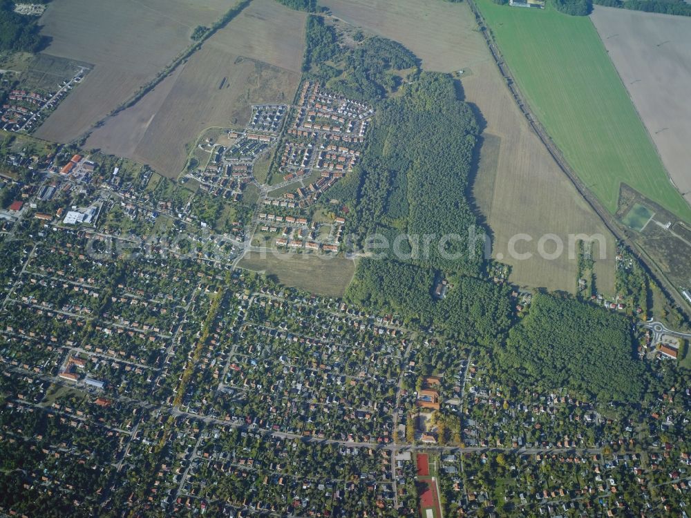 Aerial photograph Blankenfelde-Mahlow - Single-family residential area of settlement in Blankenfelde-Mahlow in the state Brandenburg