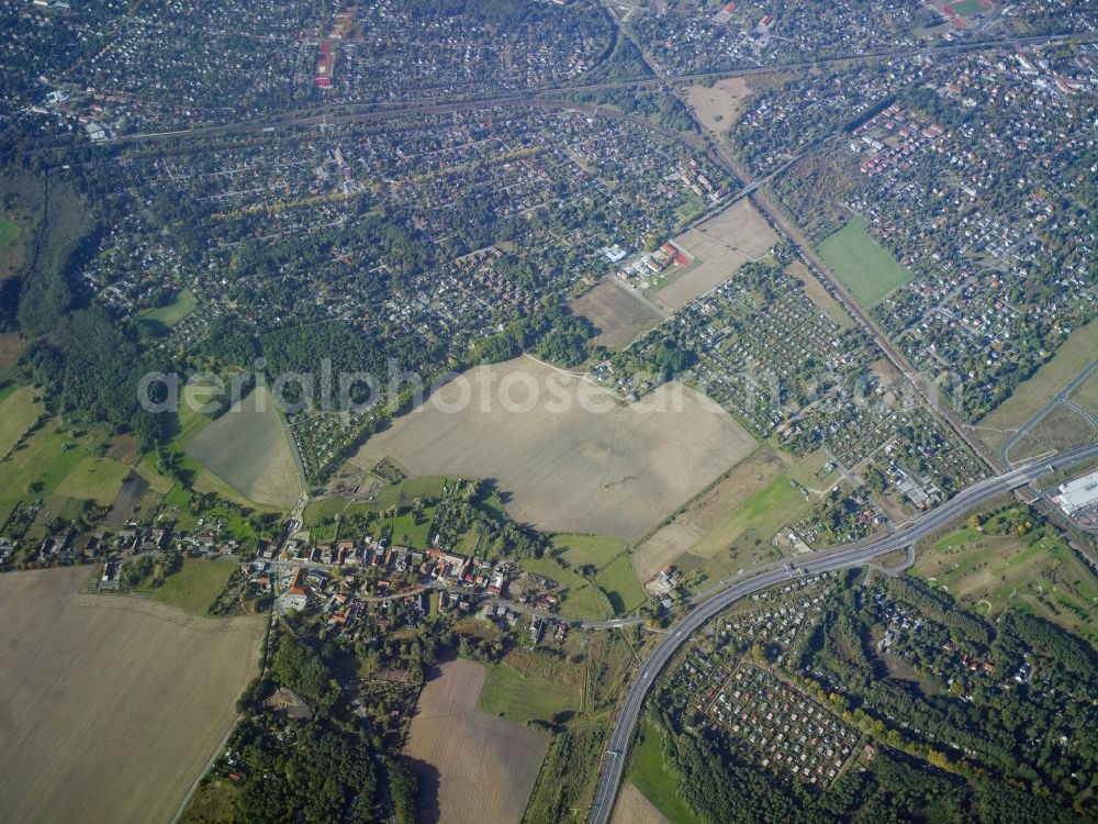 Aerial image Blankenfelde-Mahlow - Single-family residential area of settlement in Blankenfelde-Mahlow in the state Brandenburg