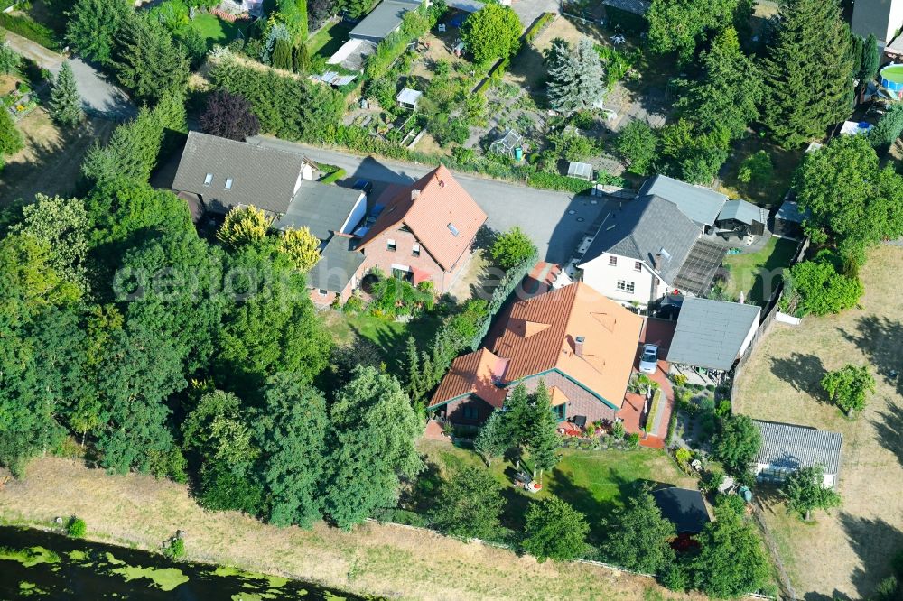 Aerial photograph Osterburg (Altmark) - Single-family residential area of settlement An der Bleiche in Osterburg (Altmark) in the state Saxony-Anhalt, Germany