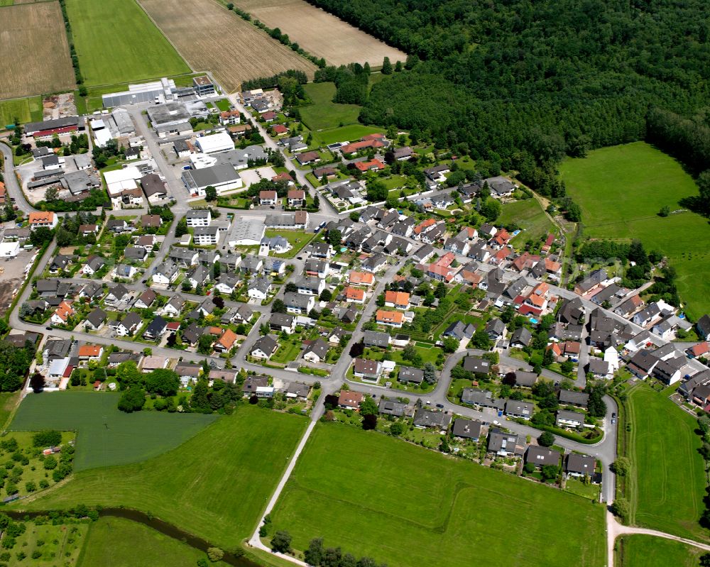 Aerial photograph Bodersweier - Single-family residential area of settlement in Bodersweier in the state Baden-Wuerttemberg, Germany